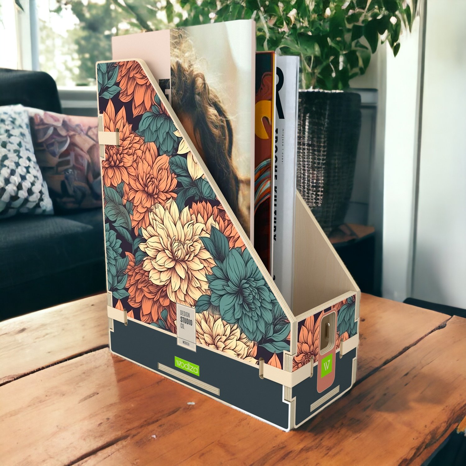 Ahşap Dosyalık - Flower Organizer 